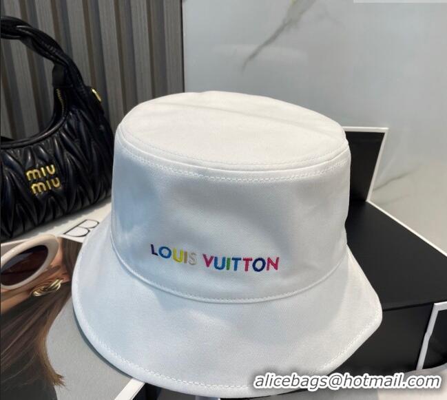 Inexpensive Louis Vuitton LV x TM Canvas Reversible Bucket Hat 17123 White 2025