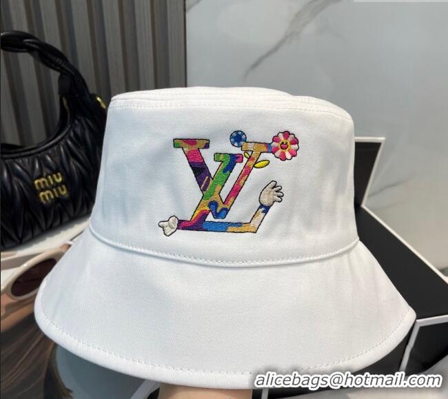 Inexpensive Louis Vuitton LV x TM Canvas Reversible Bucket Hat 17123 White 2025