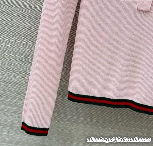 Best Discount Gucci Cashmere & Silk Sweater G041002 Pink 2025