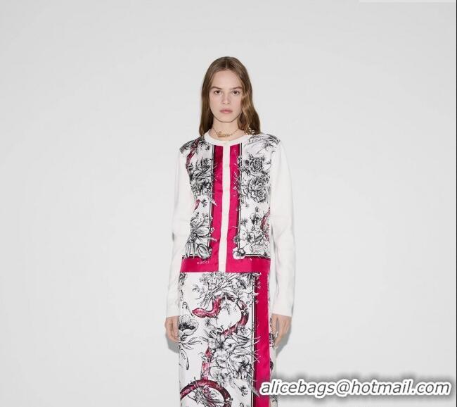 Market Sells Gucci Flora Print Cardigan 0411 White 2025