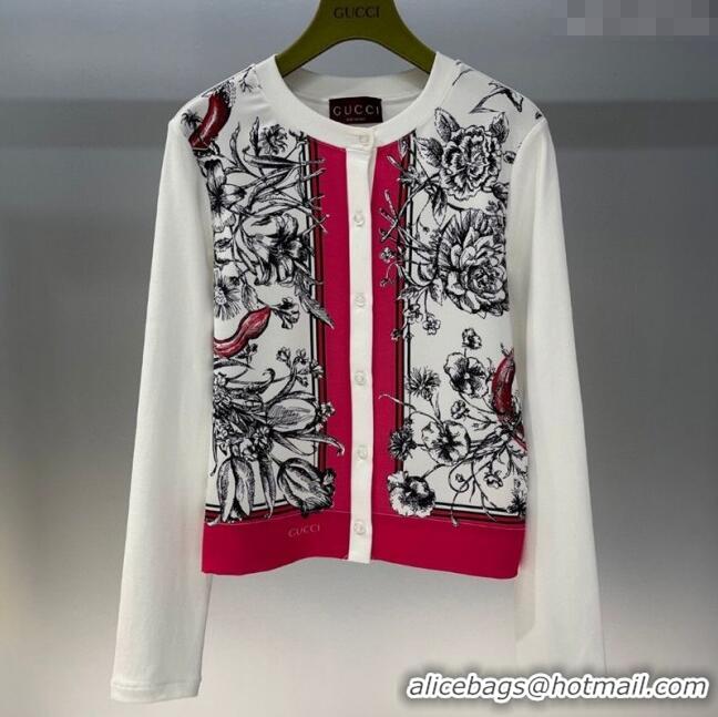 Market Sells Gucci Flora Print Cardigan 0411 White 2025