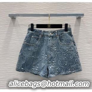 Top Quality Chanel Denim Shorts CH040702 Blue 2025