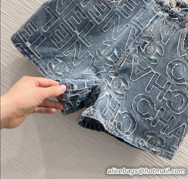 Top Quality Chanel Denim Shorts CH040702 Blue 2025