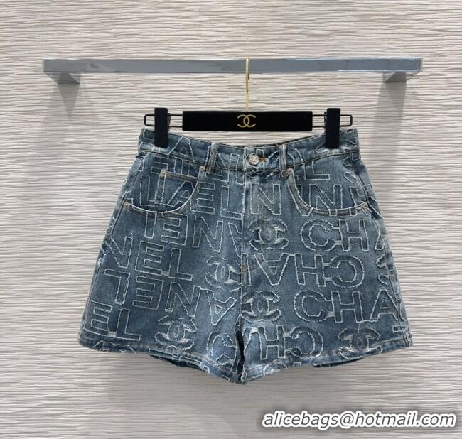 Top Quality Chanel Denim Shorts CH040702 Blue 2025