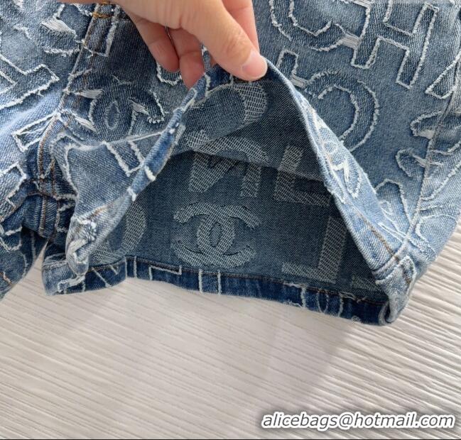 Top Quality Chanel Denim Shorts CH040702 Blue 2025