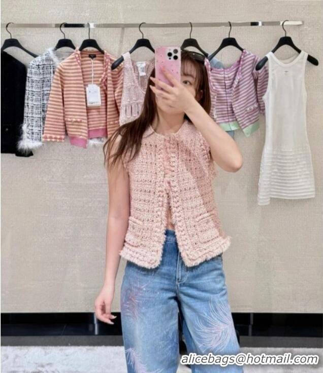 Famous Brand Chanel Knit Vest CH040706 Pink 2025