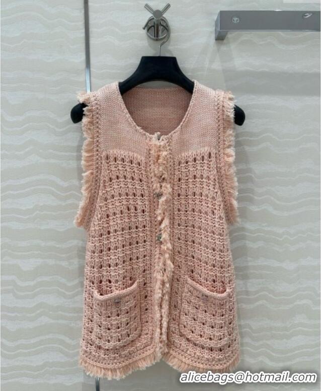 Famous Brand Chanel Knit Vest CH040706 Pink 2025