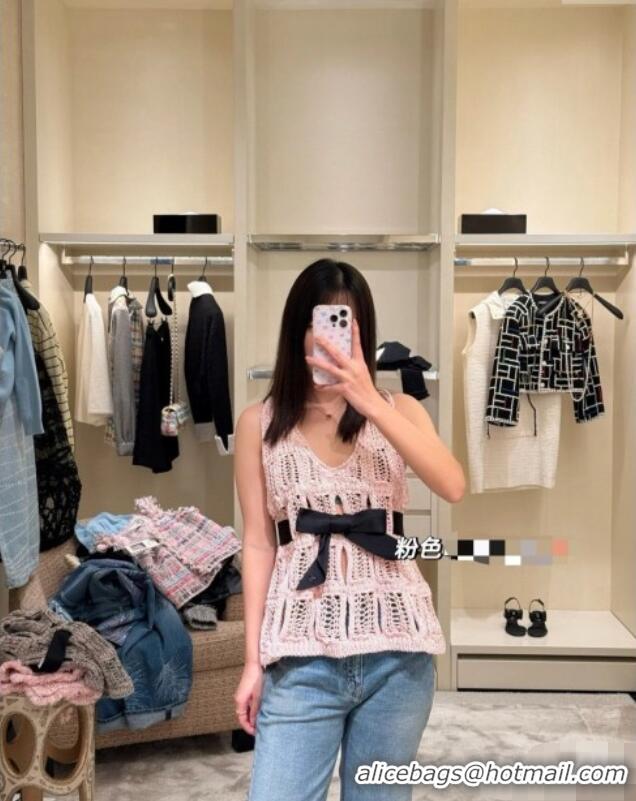 Famous Brand Chanel Knit Vest CH040708 Pink 2025