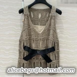 Top Grade Chanel Knit Vest CH040709 Gray 2025