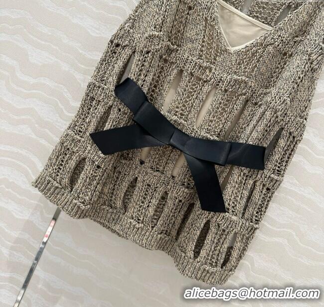 Top Grade Chanel Knit Vest CH040709 Gray 2025