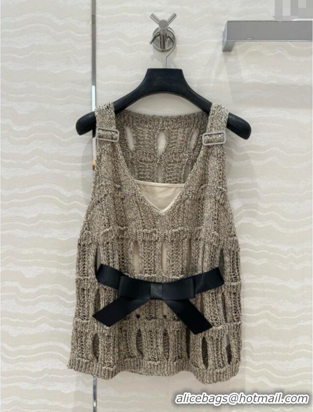 Top Grade Chanel Knit Vest CH040709 Gray 2025