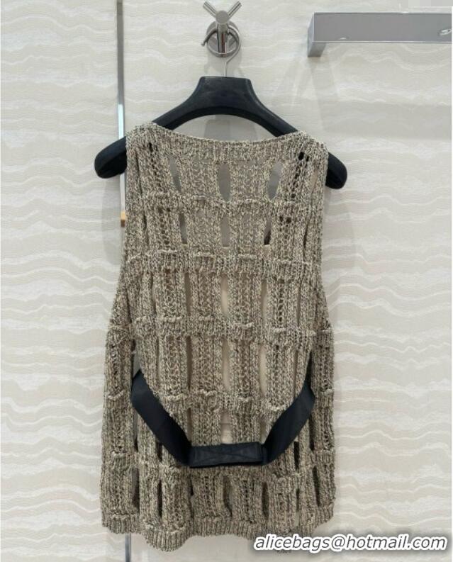 Top Grade Chanel Knit Vest CH040709 Gray 2025
