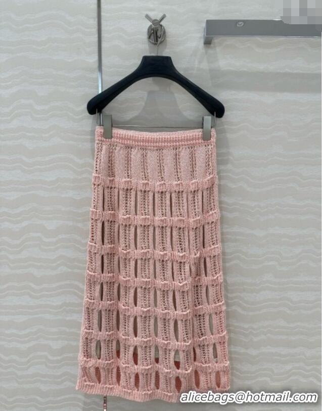 Buy Inexpensive Chanel Knit Skirt CH040710 Pink 2025