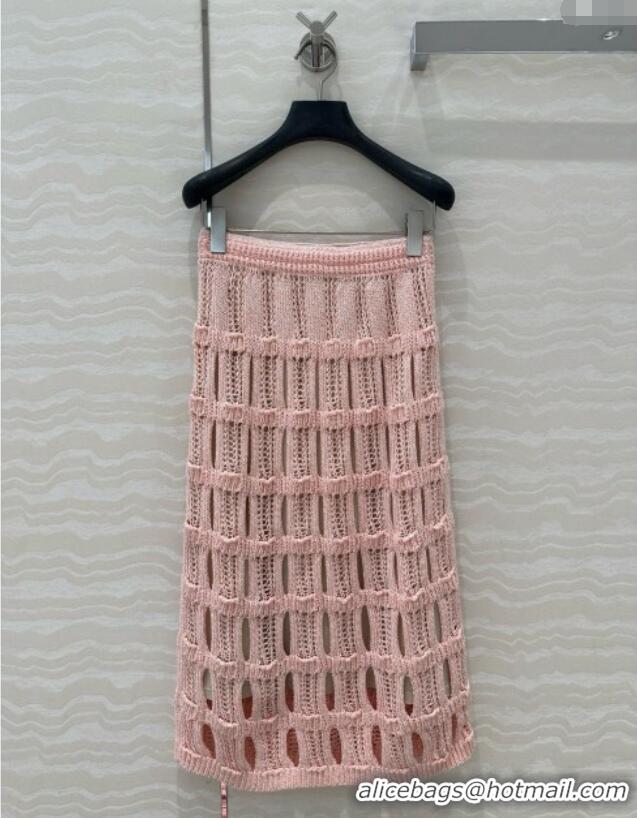 Buy Inexpensive Chanel Knit Skirt CH040710 Pink 2025