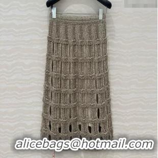 Unique Style Chanel Knit Skirt CH040711 Gray 2025