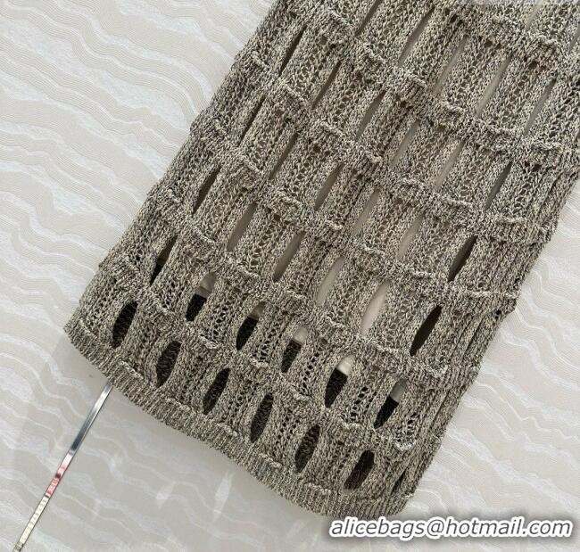 Unique Style Chanel Knit Skirt CH040711 Gray 2025