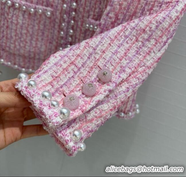 Famous Brand Chanel Tweed Jacket CH040716 Pink 2025
