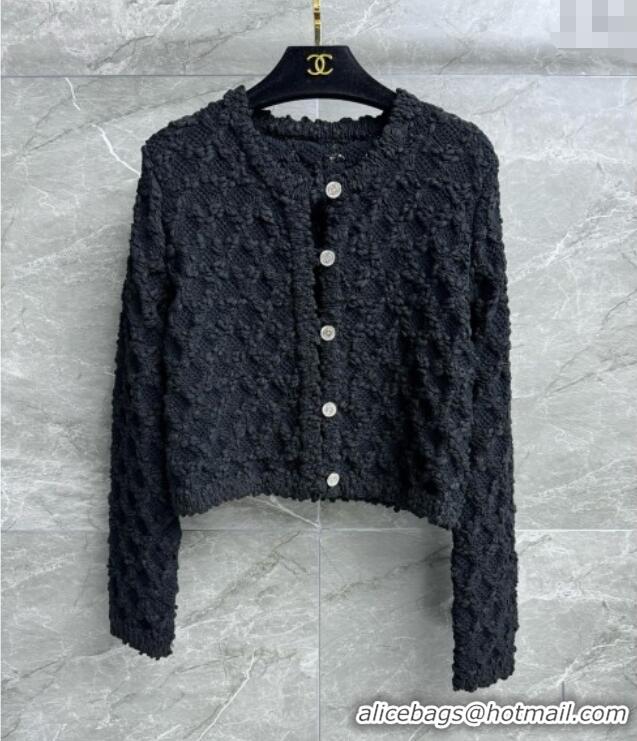 Best Quality Chanel Knit Cardigan CH041010 Black 2025