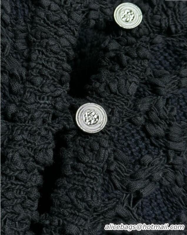Best Quality Chanel Knit Cardigan CH041010 Black 2025