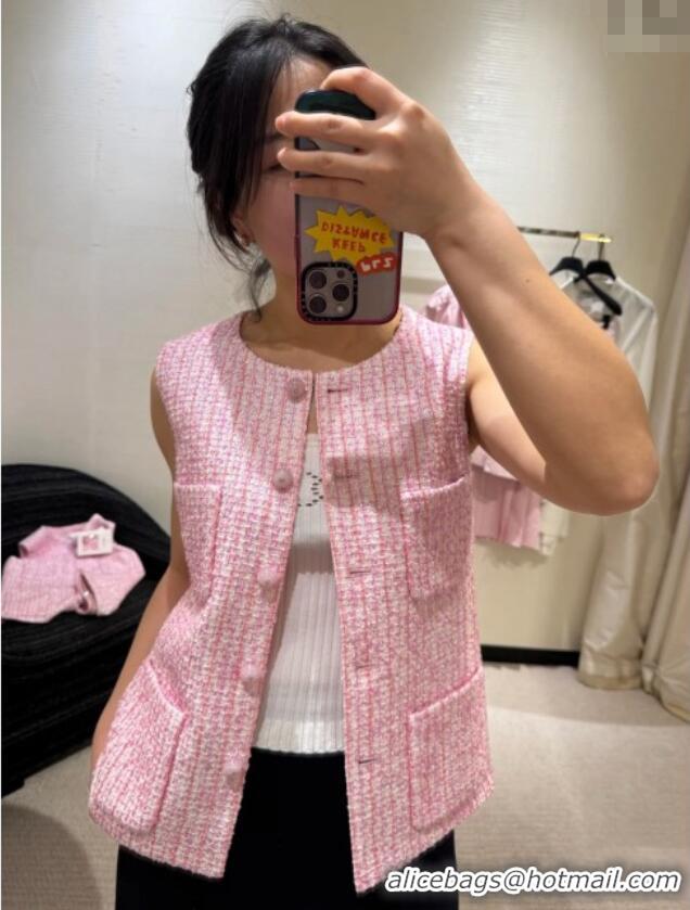 ​Top Grade Chanel Tweed Vest CH041024 Pink 2025