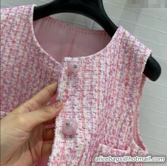 ​Top Grade Chanel Tweed Vest CH041024 Pink 2025