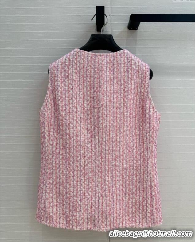​Top Grade Chanel Tweed Vest CH041024 Pink 2025