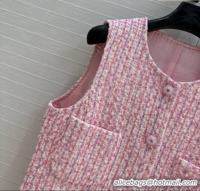 ​Top Grade Chanel Tweed Vest CH041024 Pink 2025