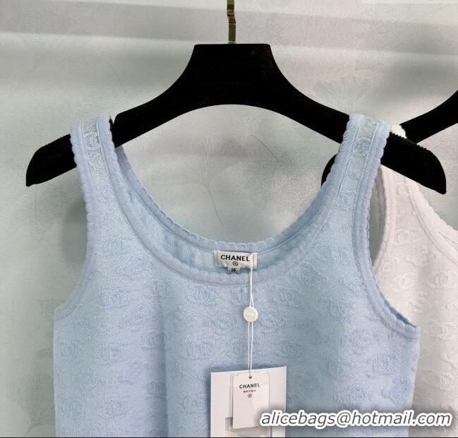 ​Top Design Chanel Wool CC Allover Vest 0410 Pink/Blue/White 2025