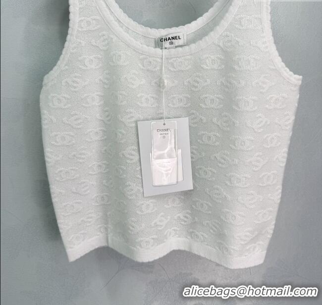 ​Top Design Chanel Wool CC Allover Vest 0410 Pink/Blue/White 2025
