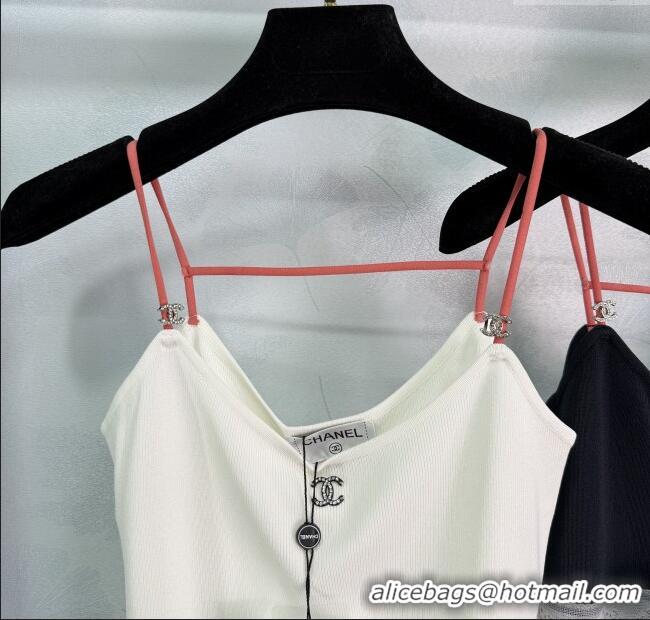 Grade Discount Chanel Vest with Lace 0410 White/Black/Purple 2025