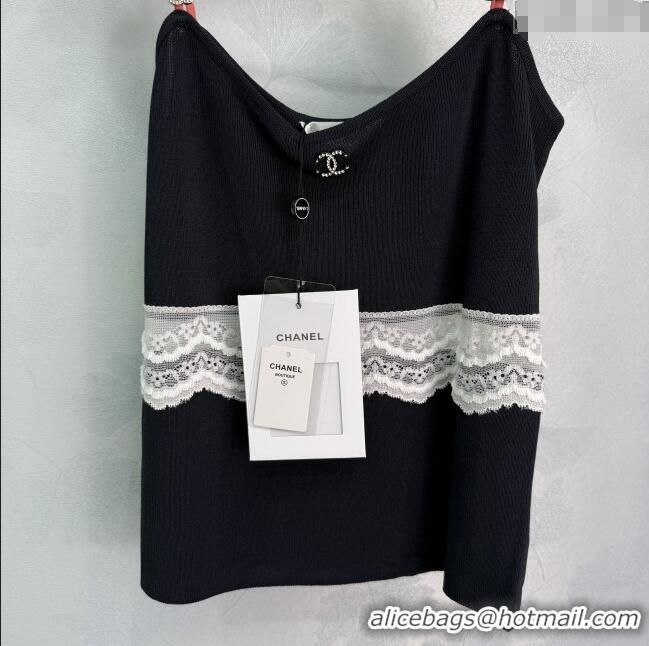 Grade Discount Chanel Vest with Lace 0410 White/Black/Purple 2025