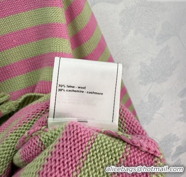 ​Well Crafted Chanel Wool & Cashmere Cardigan 10031 Green/Pink 2025