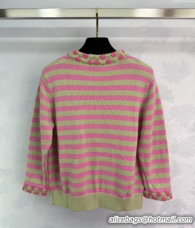 ​Well Crafted Chanel Wool & Cashmere Cardigan 10031 Green/Pink 2025