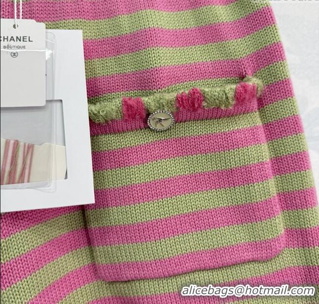 Traditional Discount Chanel Wool & Cashmere Shorts 10032 Green/Pink 2025