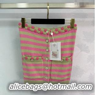 ​Classic Specials Chanel Wool & Cashmere Vest 10033 Green/Pink 2025