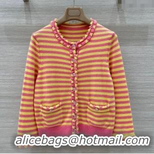 ​Good Looking Chanel Cashmere Cardigan 10036 Yellow/Pink 2025