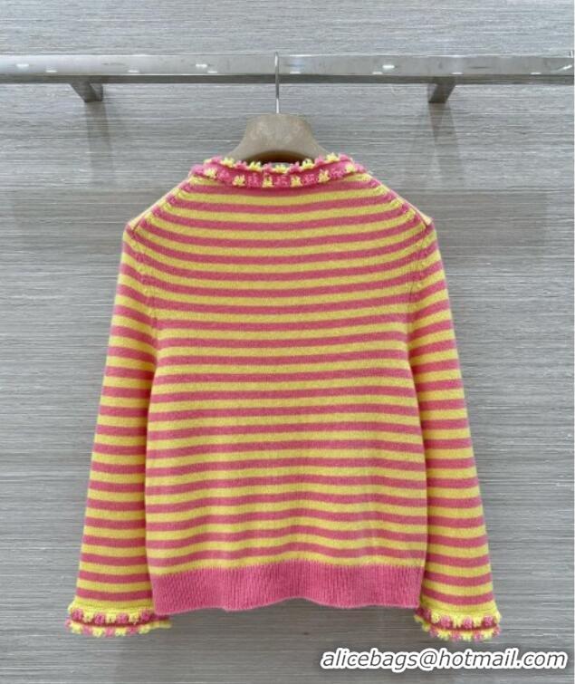 ​Good Looking Chanel Cashmere Cardigan 10036 Yellow/Pink 2025