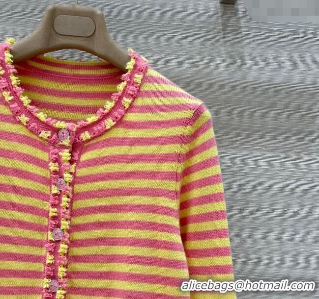 ​Good Looking Chanel Cashmere Cardigan 10036 Yellow/Pink 2025