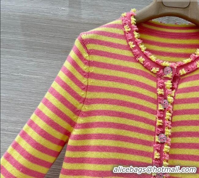 ​Good Looking Chanel Cashmere Cardigan 10036 Yellow/Pink 2025