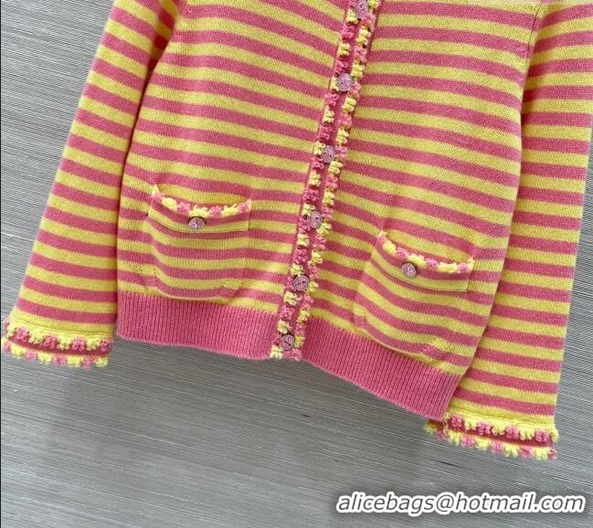 ​Good Looking Chanel Cashmere Cardigan 10036 Yellow/Pink 2025