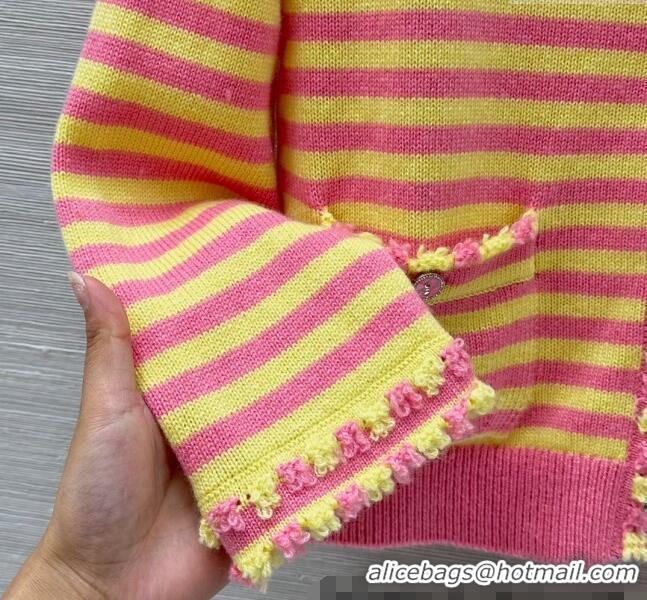 ​Good Looking Chanel Cashmere Cardigan 10036 Yellow/Pink 2025
