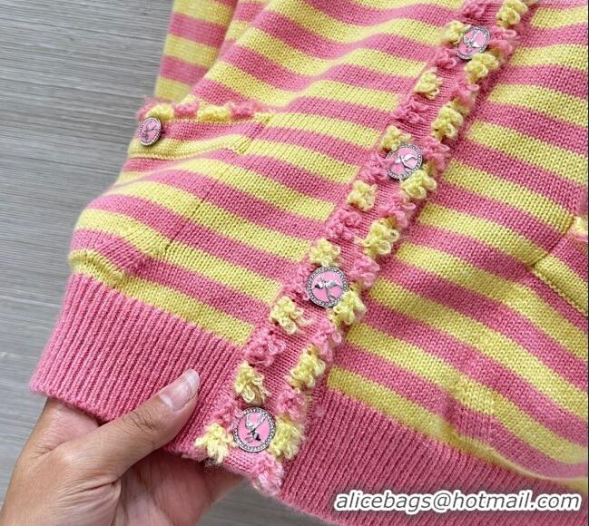 ​Good Looking Chanel Cashmere Cardigan 10036 Yellow/Pink 2025
