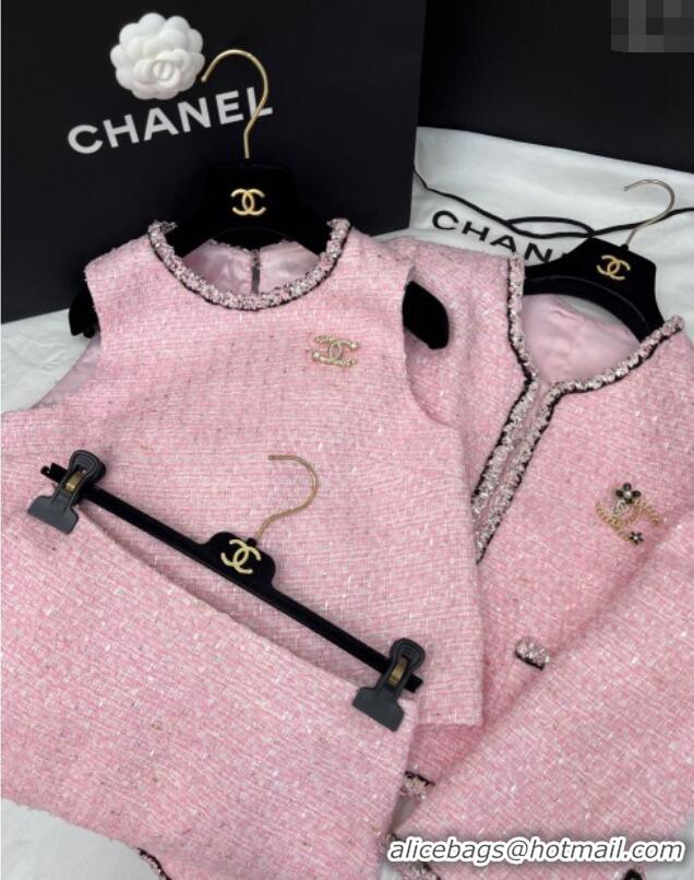 Affordable Price Chanel Tweed and Sequins Jacket 0410 Sakura Pink 2025