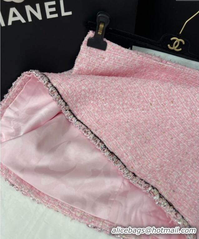 Affordable Price Chanel Tweed and Sequins Jacket 0410 Sakura Pink 2025