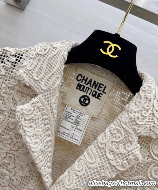 Good Looking Chanel Crochet Shirt 0410 Beige 2025