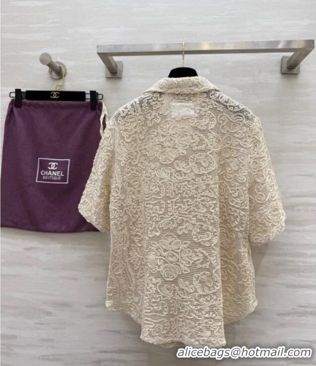 Good Looking Chanel Crochet Shirt 0410 Beige 2025