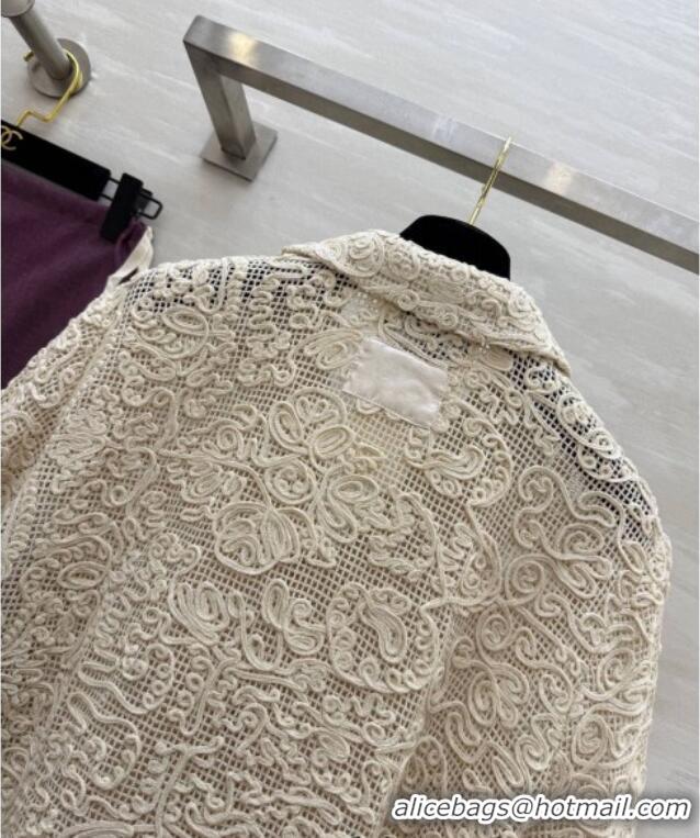 Good Looking Chanel Crochet Shirt 0410 Beige 2025