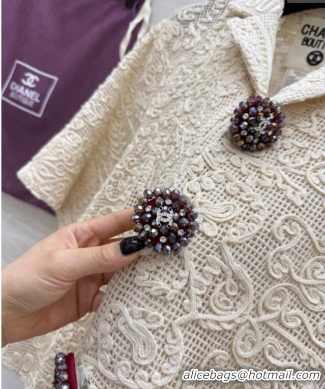 Good Looking Chanel Crochet Shirt 0410 Beige 2025