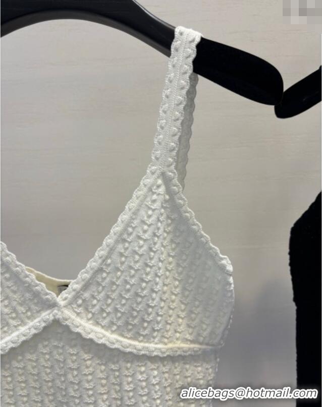 Promotional Chanel Knit Crochet Vest 0411 White 2025