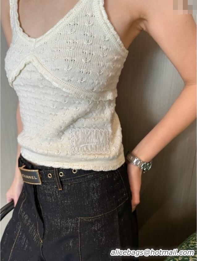 Grade Quality Chanel Knit Crochet Vest 0411 Black 2025